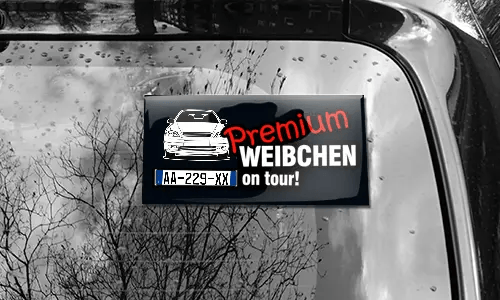 aufkleber auto Premium WEIBCHEN auf dem Glas ausgefallene autoaufkleber