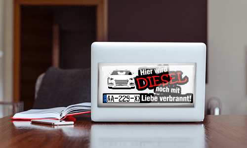 aufkleber auto DIESEL auf dem Tisch autoaufkleber sprüche