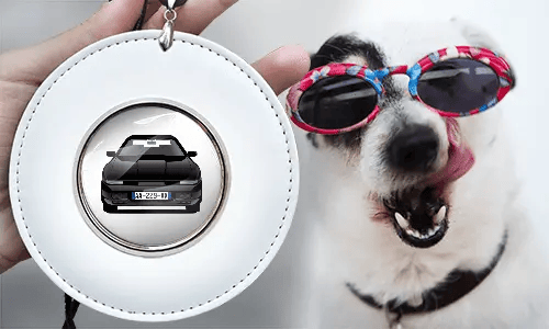 autospiegelanhänger mit foto von dem Hund rückspiegelanhänger mit foto