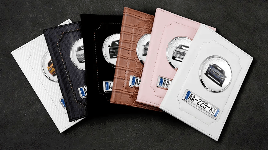 Car Documents Holder Pink