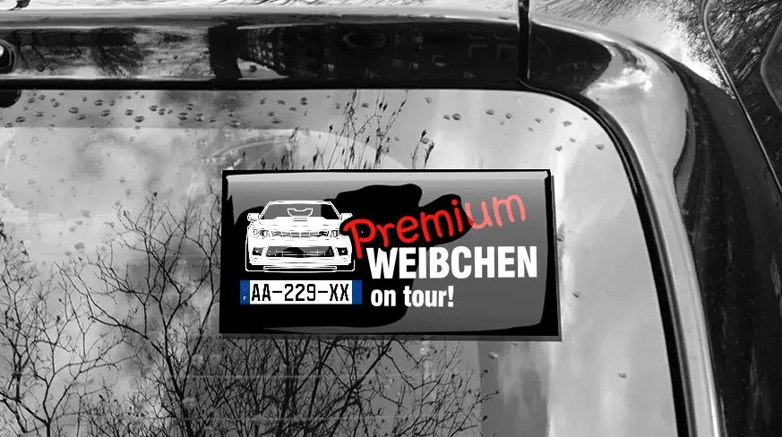 Sticker car phrases