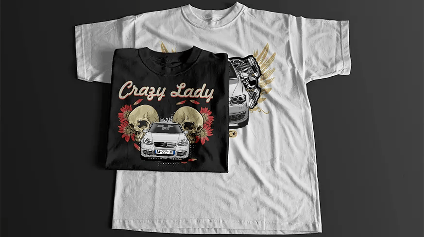 Tričko s designem auta