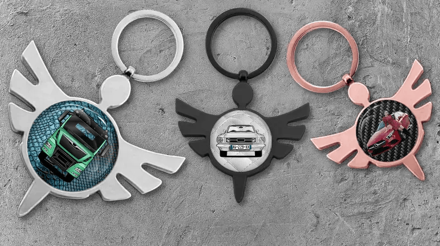 Angel Keychain Round Auto